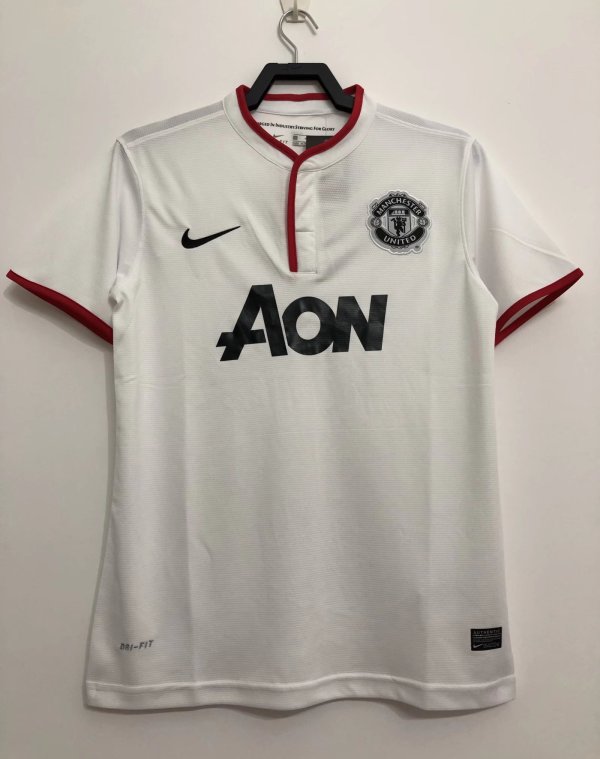 Retro Manchester United Away White  1:1 Quality Soccer Jersey   2012-2013