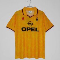 Retro AC Milan Away  yellow 1:1 Quality Soccer Jersey  1995-1996