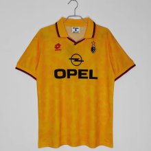 Retro AC Milan Away  yellow 1:1 Quality Soccer Jersey  1995-1996