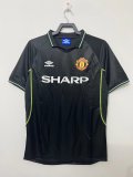 Retro  Manchester United 2RD  Away 1:1 Quality Soccer Jersey  1998
