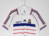 Retro France Away  1:1 Quality Soccer Jersey  1998