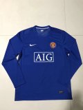 Retro  Manchester United Third Away Long Sleeve 1:1 Quality Soccer Jersey  2008-2009