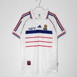 Retro France Away  1:1 Quality Soccer Jersey  1998