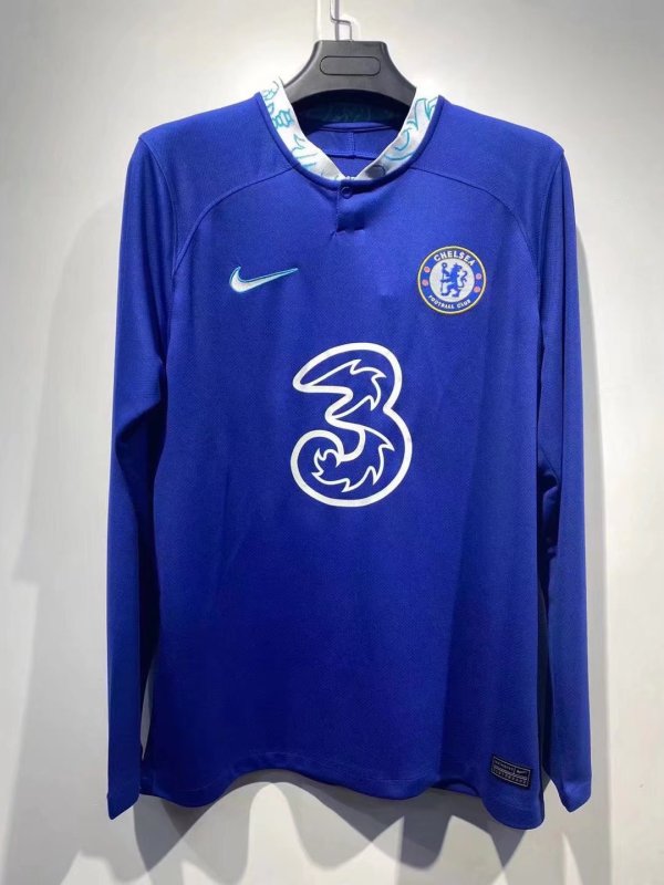 Chelsea Home Long Sleeve  Fans 1:1 Quality Soccer Jersey   22-23