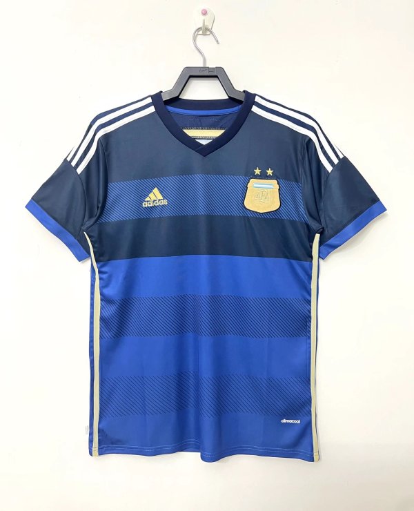 Retro  Argentina Away 1:1 Quality Soccer Jersey   2014