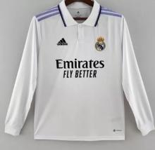Real Madrid  Home  Long Sleeve Fans  1:1 Quality Soccer Jersey    22-23