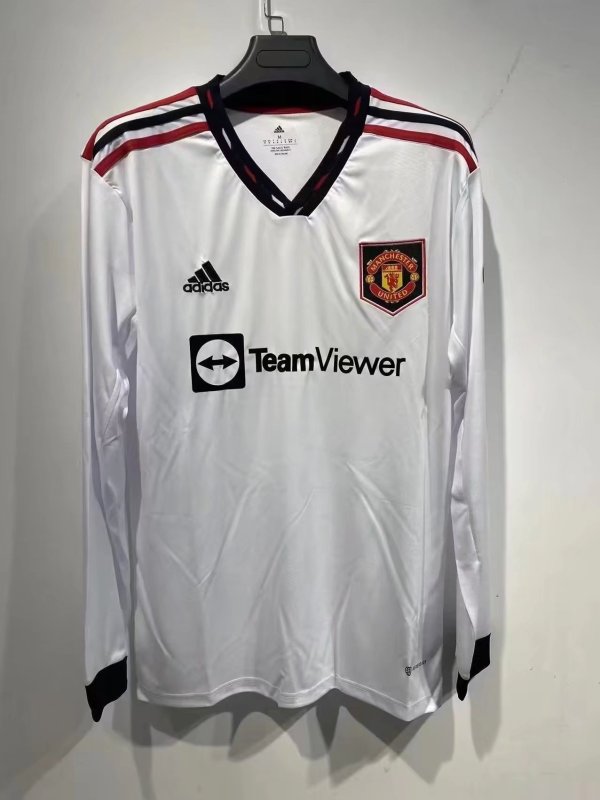Manchester United  Away Long Sleeve   Fans 1:1 Quality Soccer Jersey    22-23