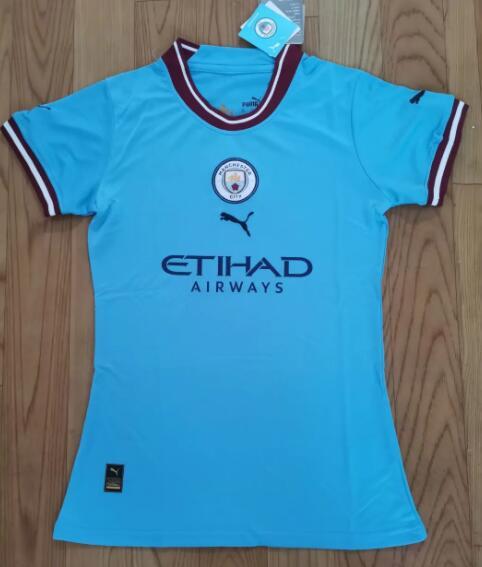 Manchester City  Home Women  Fans   1:1 Quality Soccer Jersey    22-23