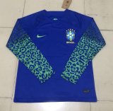Brazil Away  Long Sleeve  Fans  1:1 Quality Soccer Jersey   22-23