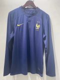 France Home Long Sleeve  Fans  1:1 Quality Soccer Jersey   22-23