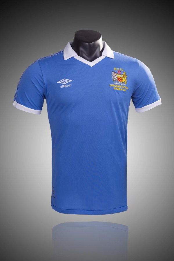 Retro Manchester City Home 1:1 Quality Soccer Jersey  1981-1982