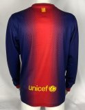 Retro Barcelona  Home Long sleeve  player 1:1 Quality Soccer Jersey   2012-2013