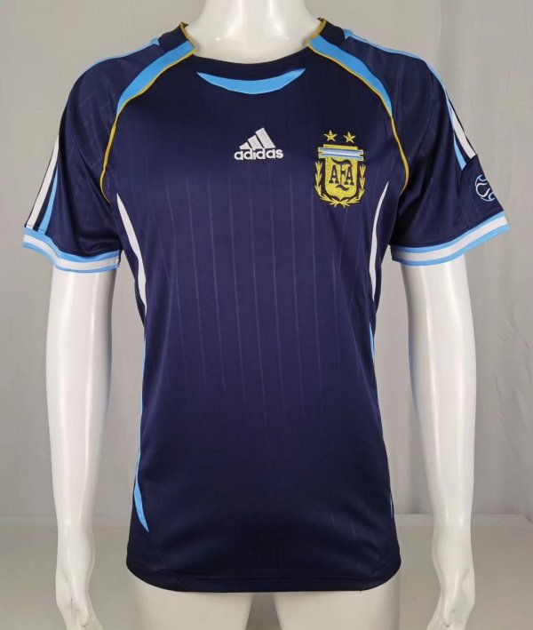 Retro Argentina Away  1:1 Quality Soccer Jersey  2006