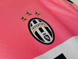 Retro Juventus Away Pink Long sleeve  1:1 Quality Soccer Jersey    2015-2016
