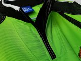 Retro Manchester United Green  Long Sleeve 1:1 Quality Soccer Jersey  1998-1999