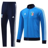 Italy Blue Jacket Tracksuit  1:1 Quality Soccer Jersey   22-23