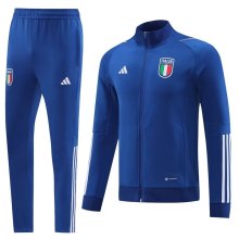 Italy Blue Jacket Tracksuit  1:1 Quality Soccer Jersey   22-23