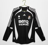 Retro Real Madrid Away  Long Sleeve  1:1 Quality Soccer Jersey  2006-2007