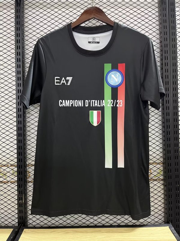 Napoli Champions Edition Black Fans 1:1 Quality Soccer Jersey   23-24
