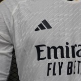 Real Madrid Home long sleeve   Player 1:1 Quality Soccer Jersey    23-24