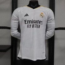 Real Madrid Home long sleeve   Player 1:1 Quality Soccer Jersey    23-24