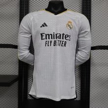 Real Madrid Home long sleeve   Player 1:1 Quality Soccer Jersey    23-24