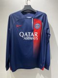 PSG Paris Home Long Sleeve Fans 1:1 Quality Soccer Jersey    23-24