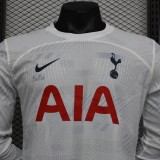 Tottenham Home Long Sleeve Player 1:1 Quality Soccer Jersey    23-24
