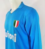 Retro Napoli Home Long Sleeve 1:1 Quality Soccer Jersey  1987-1988