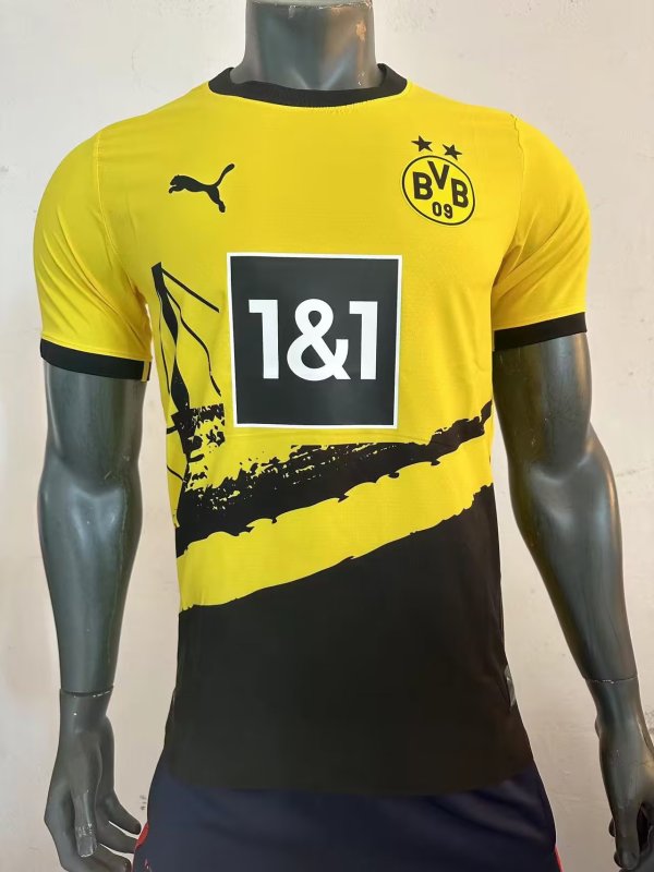 Dortmund Home  Player  1:1 Quality Soccer Jersey   23-24