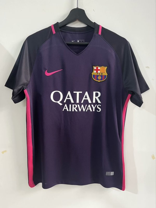 Retro Barcelona Away  Fans 1:1 Quality Soccer Jersey     2016 2017