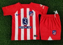 Atletico Madrid  Home  kids   1:1 Quality Soccer Jersey   23-24