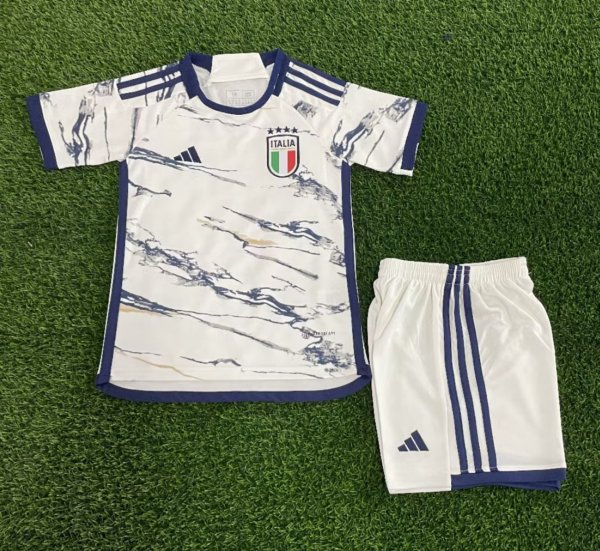 Italy Away Kids 1:1 Quality Soccer Jersey  23-24