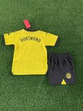 Dortmund Home  kids 1:1 Quality Soccer Jersey   23-24