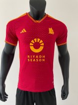 Roma Home Player  （with logo ）1:1 Quality Soccer Jersey  23-24