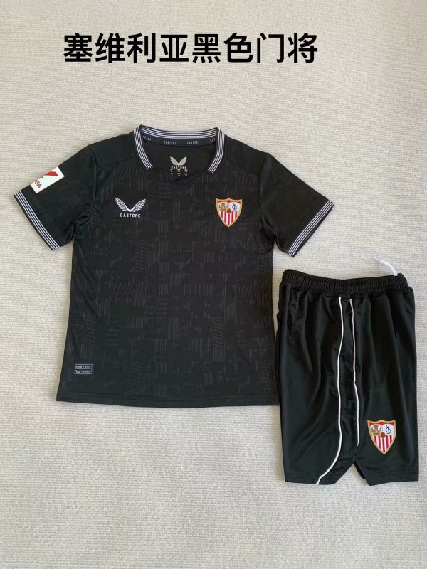 Sevilla goalkeeper kids   1:1 Quality Soccer Jersey   23-24