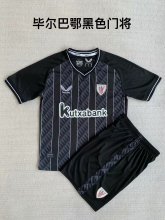 Athletic Bilbao goalkeeper black  kids  1:1 Quality Soccer Jersey   23-24