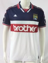Retro Manchester City Away 1:1 Quality Soccer Jersey  1997-1999