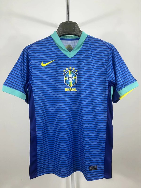 Brazil Away Fans 1:1 Quality Soccer Jersey  24-25