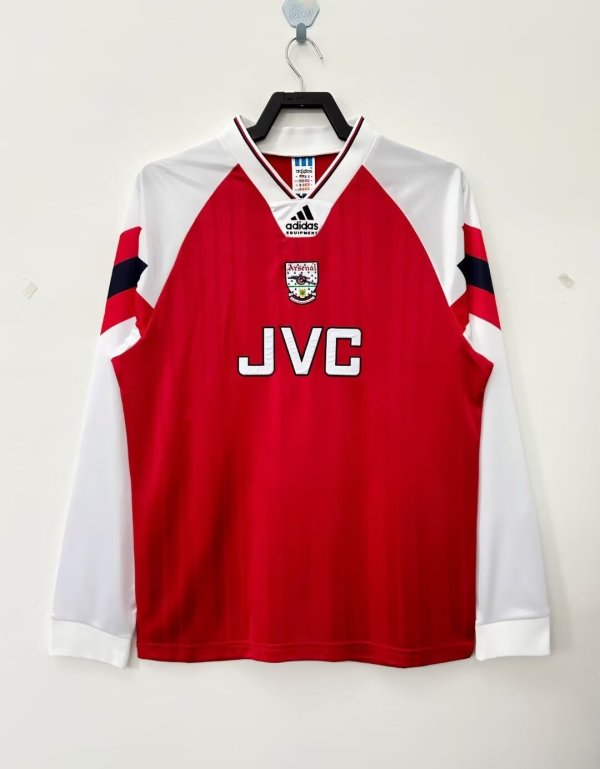 Retro Arsenal Long sleeve Home 1:1 Quality Soccer Jersey  1992-1994