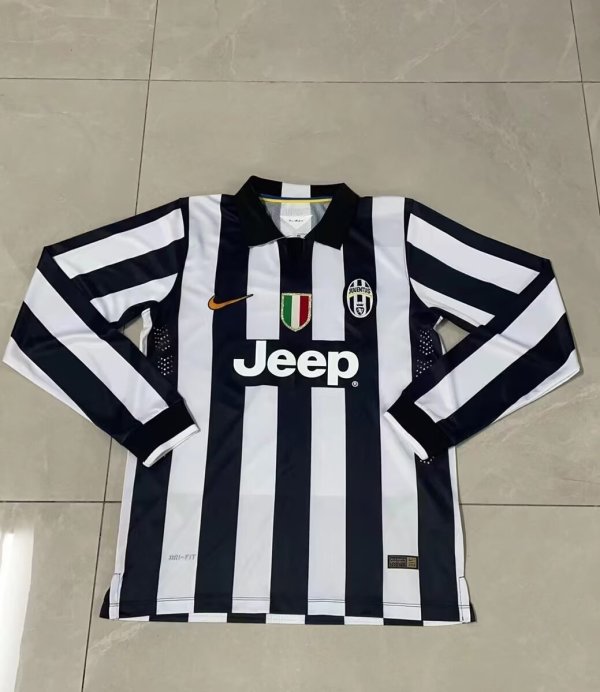 Retro Juventus Long sleeve Home 1:1 Quality Soccer Jersey    2014-2015