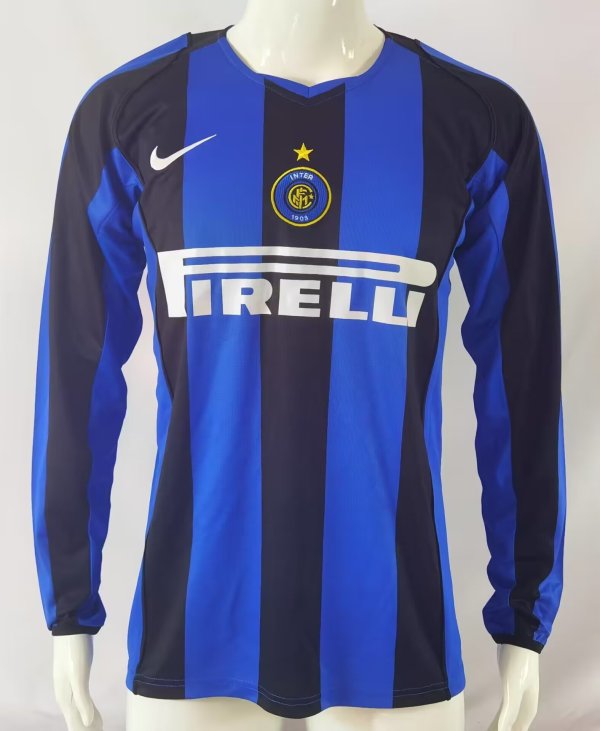 Retro Inter Milan home Long sleeve 1:1   2004-2005