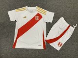 Peru Home  kids 1:1 Quality Soccer Jersey 24-25