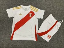Peru Home  kids 1:1 Quality Soccer Jersey 24-25