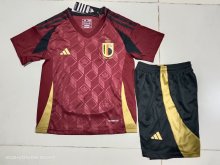 Belgium Home  Kids 1:1 Quality Soccer Jersey   24-25
