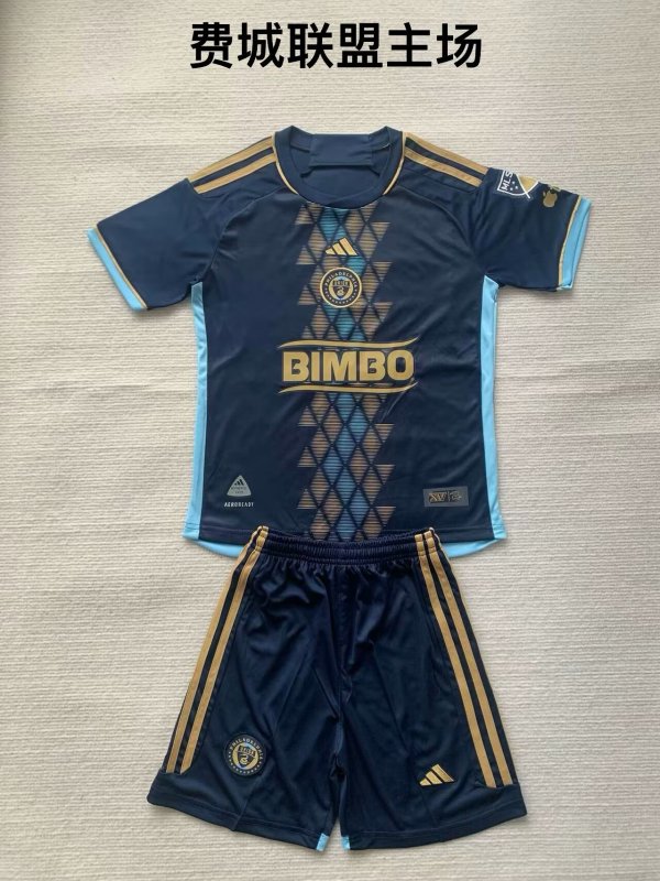 Philadelphia Union  home  kids   1:1 Quality Soccer Jersey  24-25