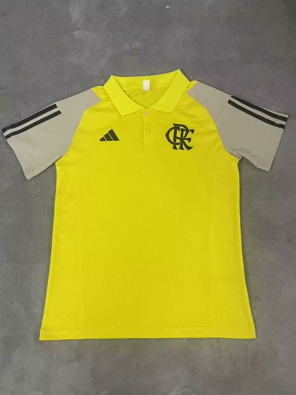 Flamenco yellow POLO Fans  1:1 Quality Soccer Jersey  24-25