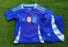Argentina away Kids 24-25 （With Gold Patch）