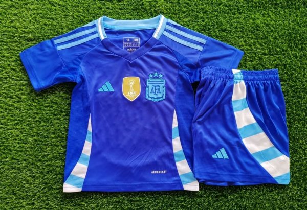 Argentina away Kids 24-25 （With Gold Patch）
