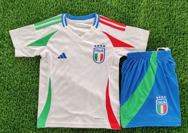 Italy away Kids 1:1 Quality Soccer Jersey  24-25
